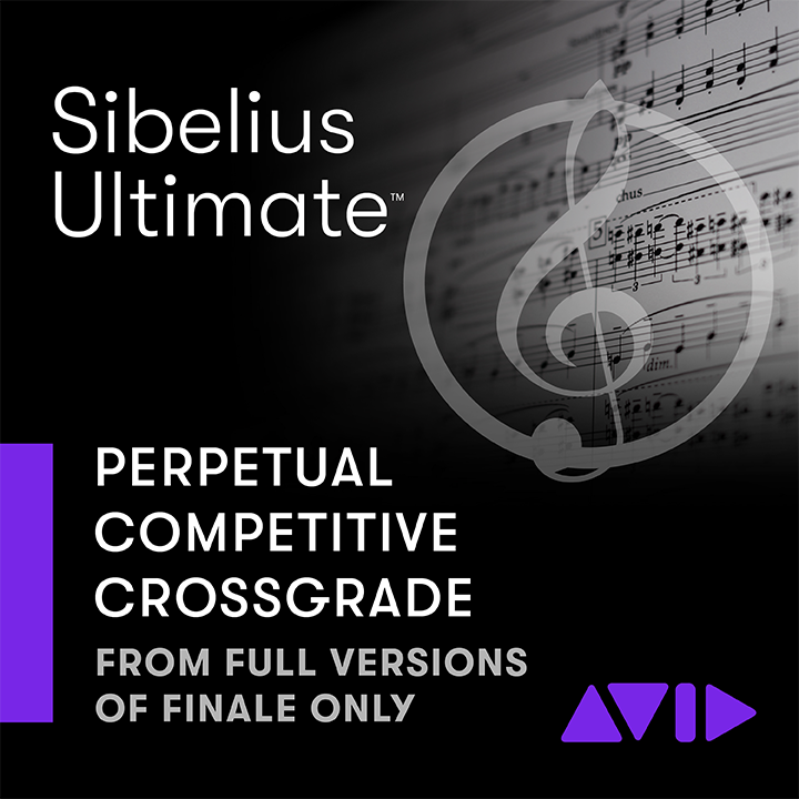 Sibelius Ultimate Perpetual Competitive Crossgrade from Finale inc. 1 year of upgrades