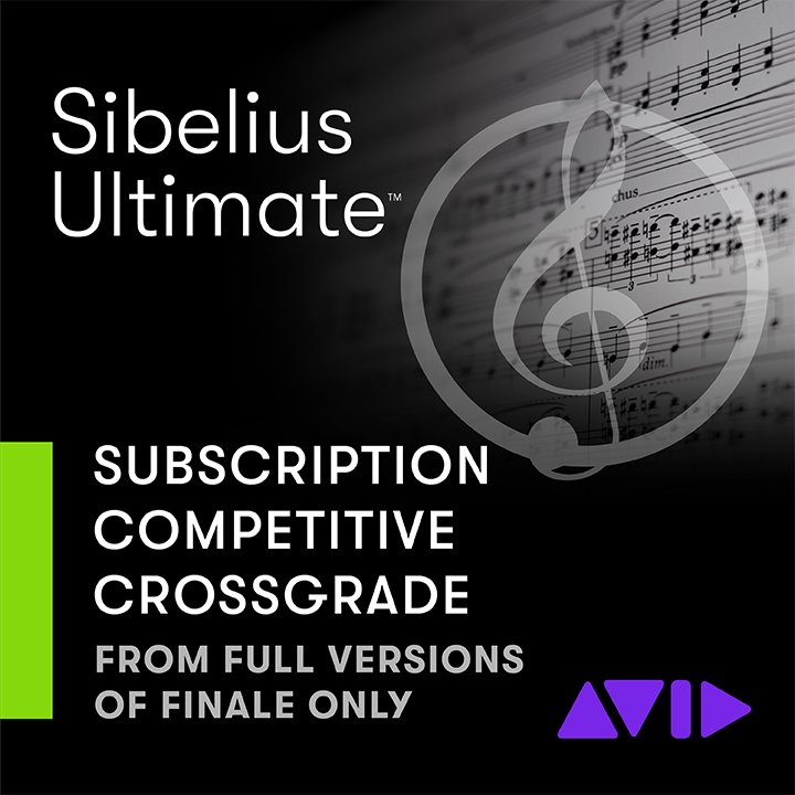 Sibelius Ultimate 1-Year Subscription Crossgrade from full versions of Finale