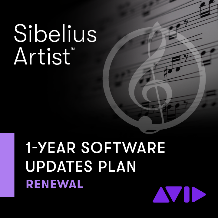 Sibelius Artist 1-Year Software Updates + Support Plan RENEWAL